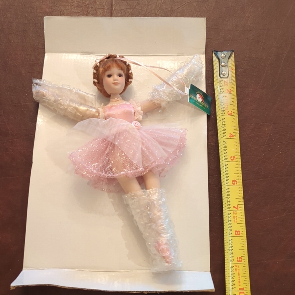 Vintage Kurt Adler Porcelain Ballet Doll ornament